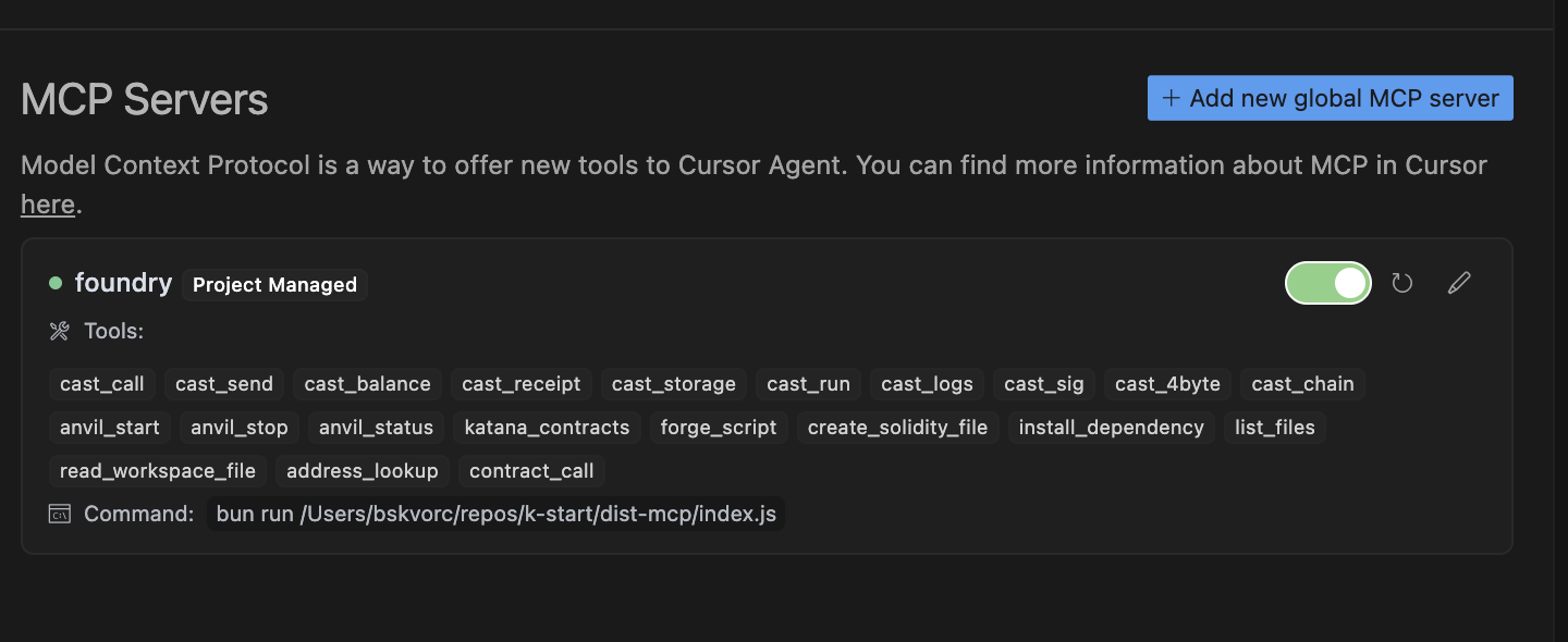MCP server indexed