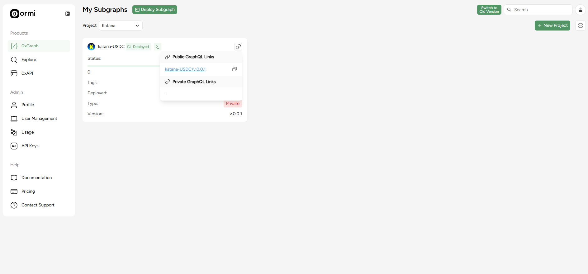 Expand to see graphql link