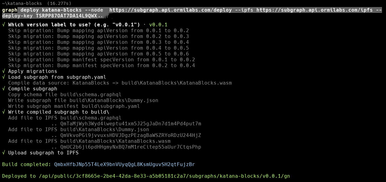 graph deploy