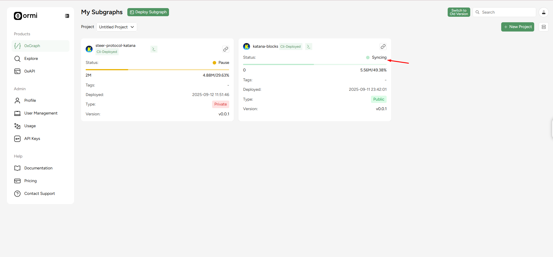 track sync status
